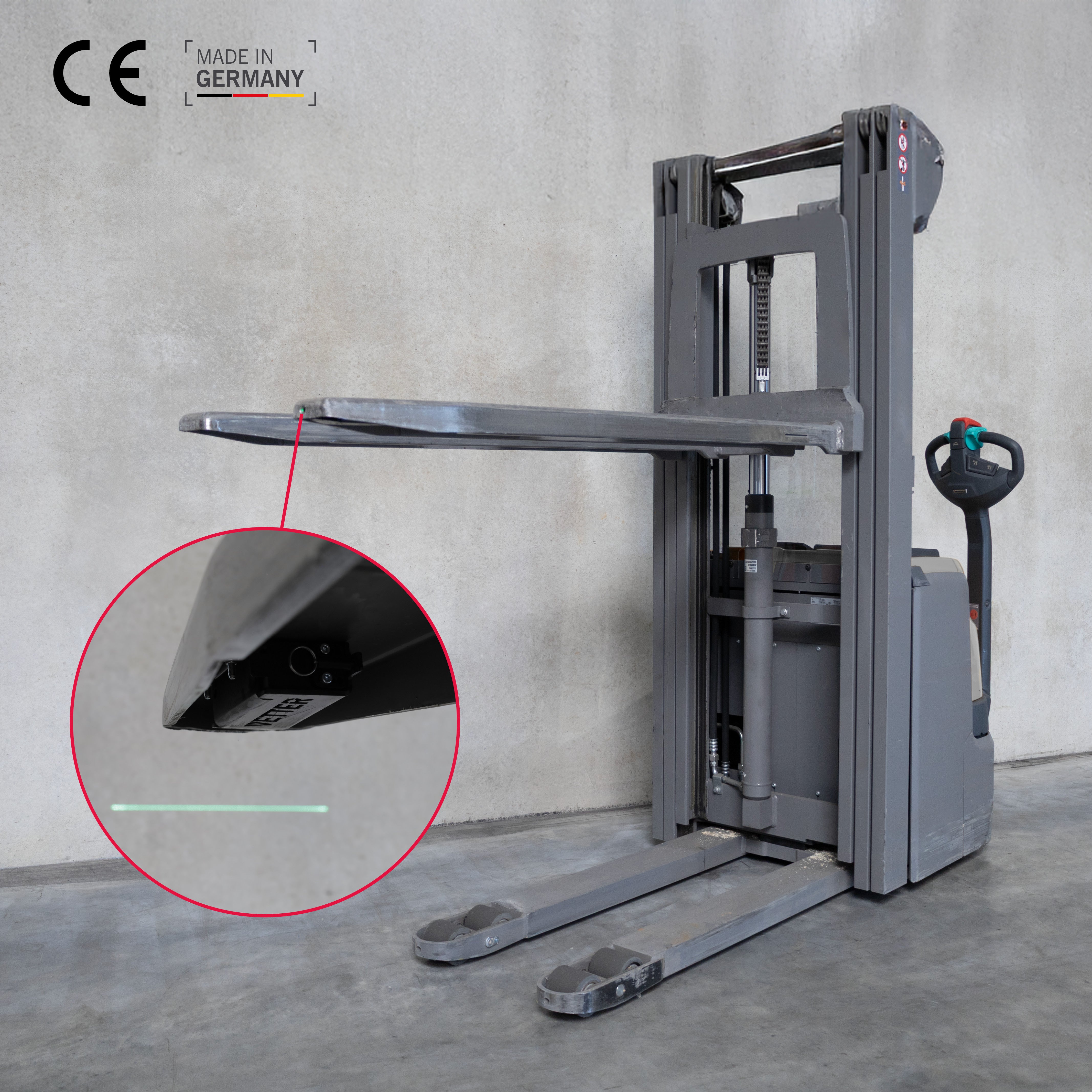 Zielhilfe COBRA am Hubwagen, Titelbild ohne Text