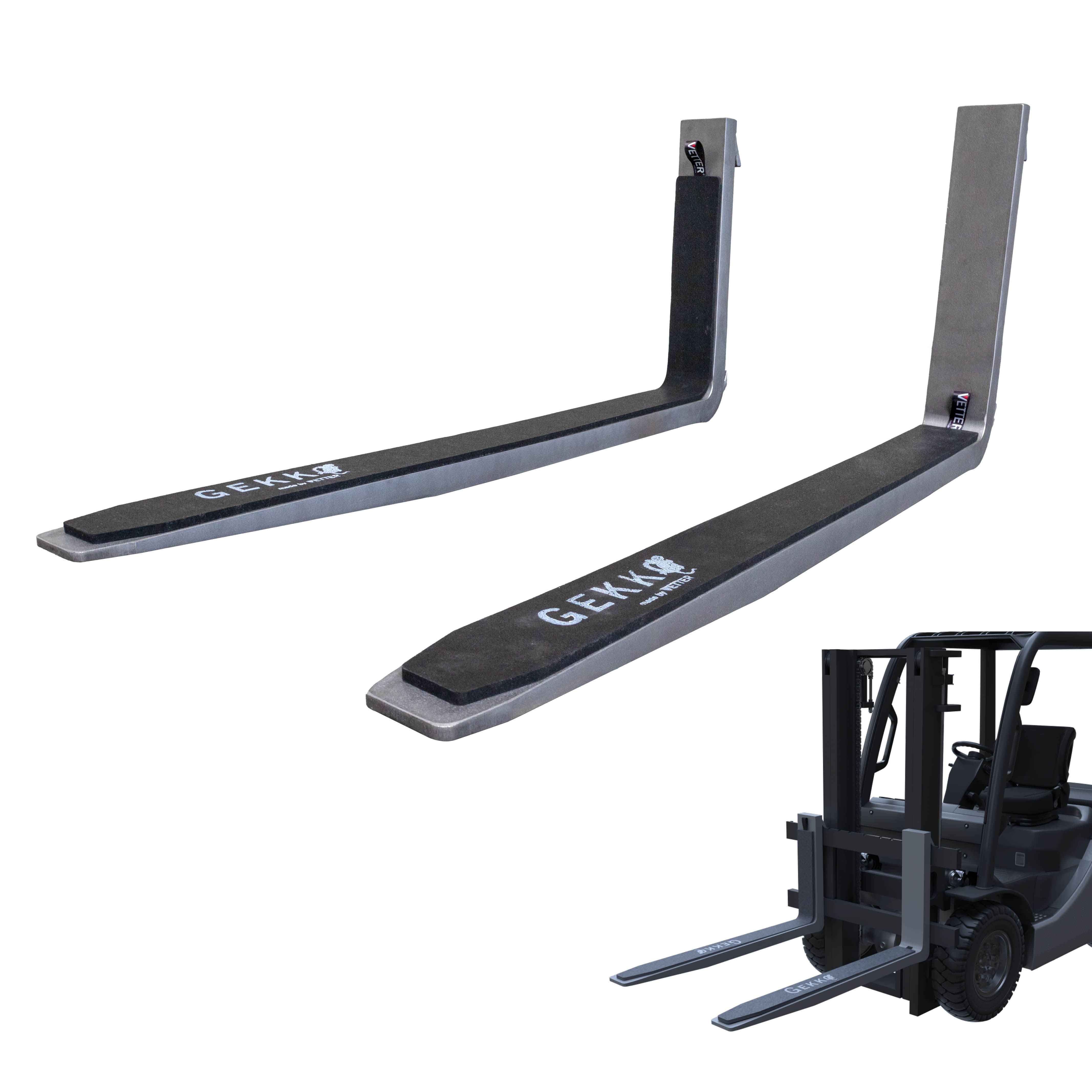 Anti-Rutschmatte GEKKO und Gabelstapler mit Montagebeispiel