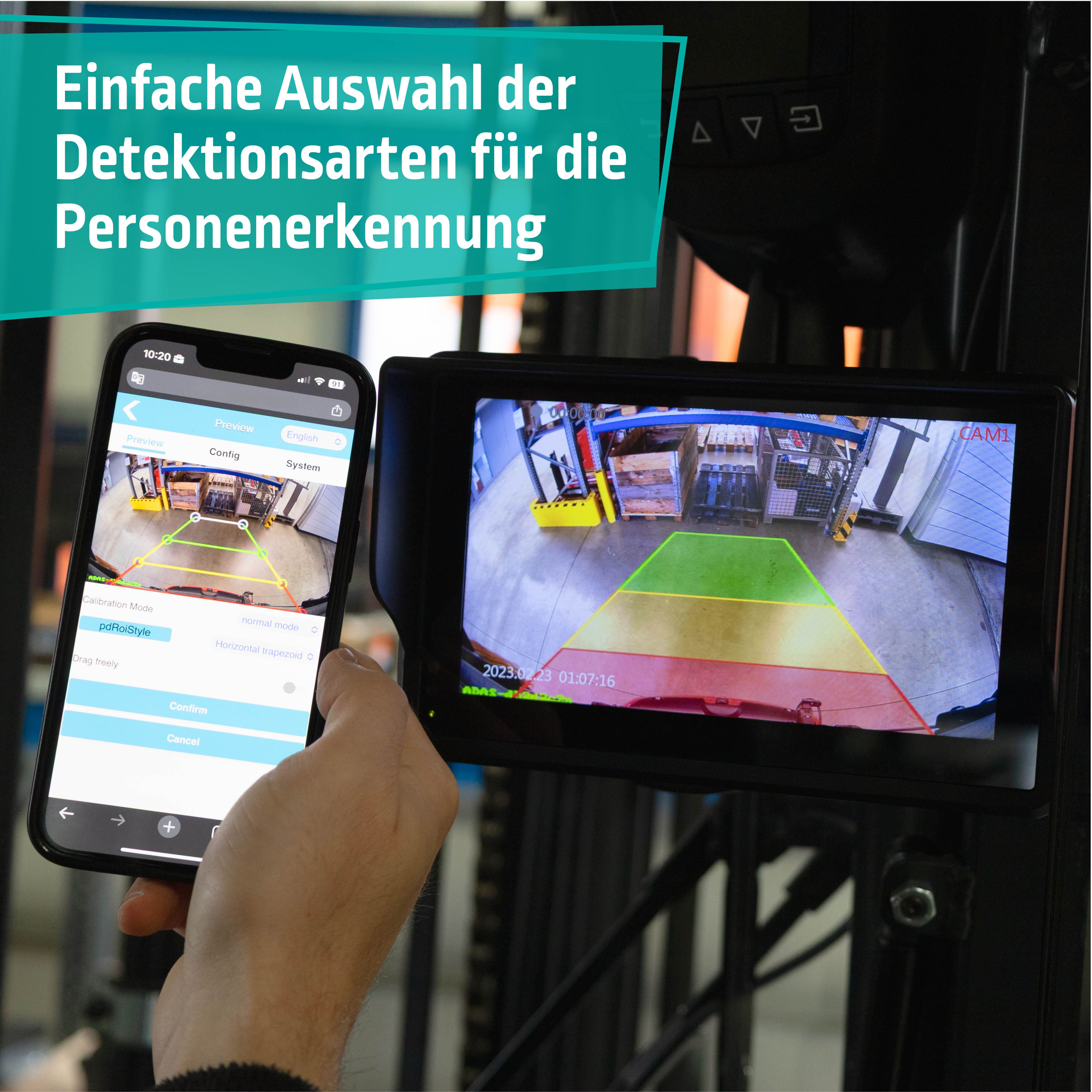 Personenerkennung der Rückfahrkamera LUXX RC