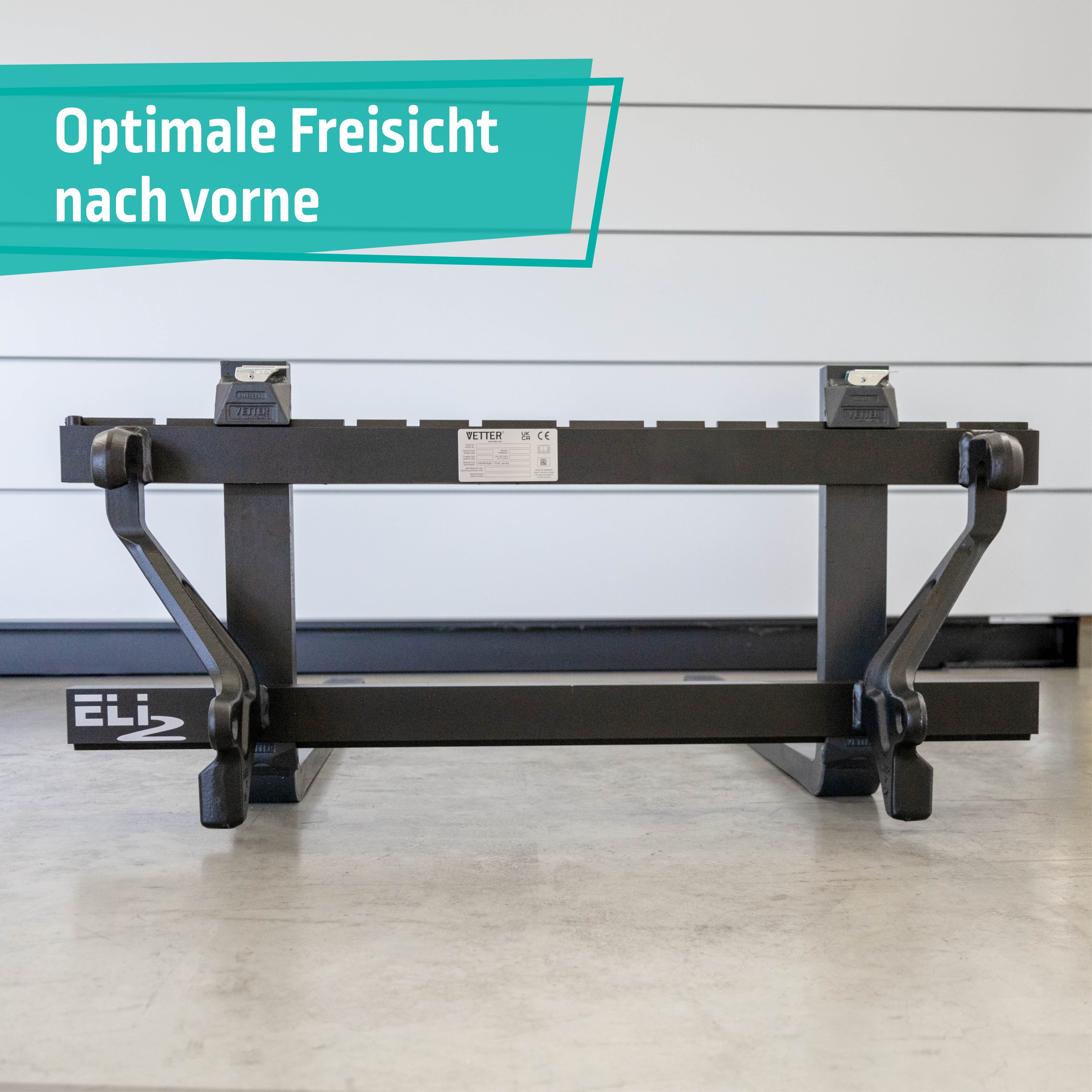Palettengabel ELI2 bietet freie Sicht nach vorne