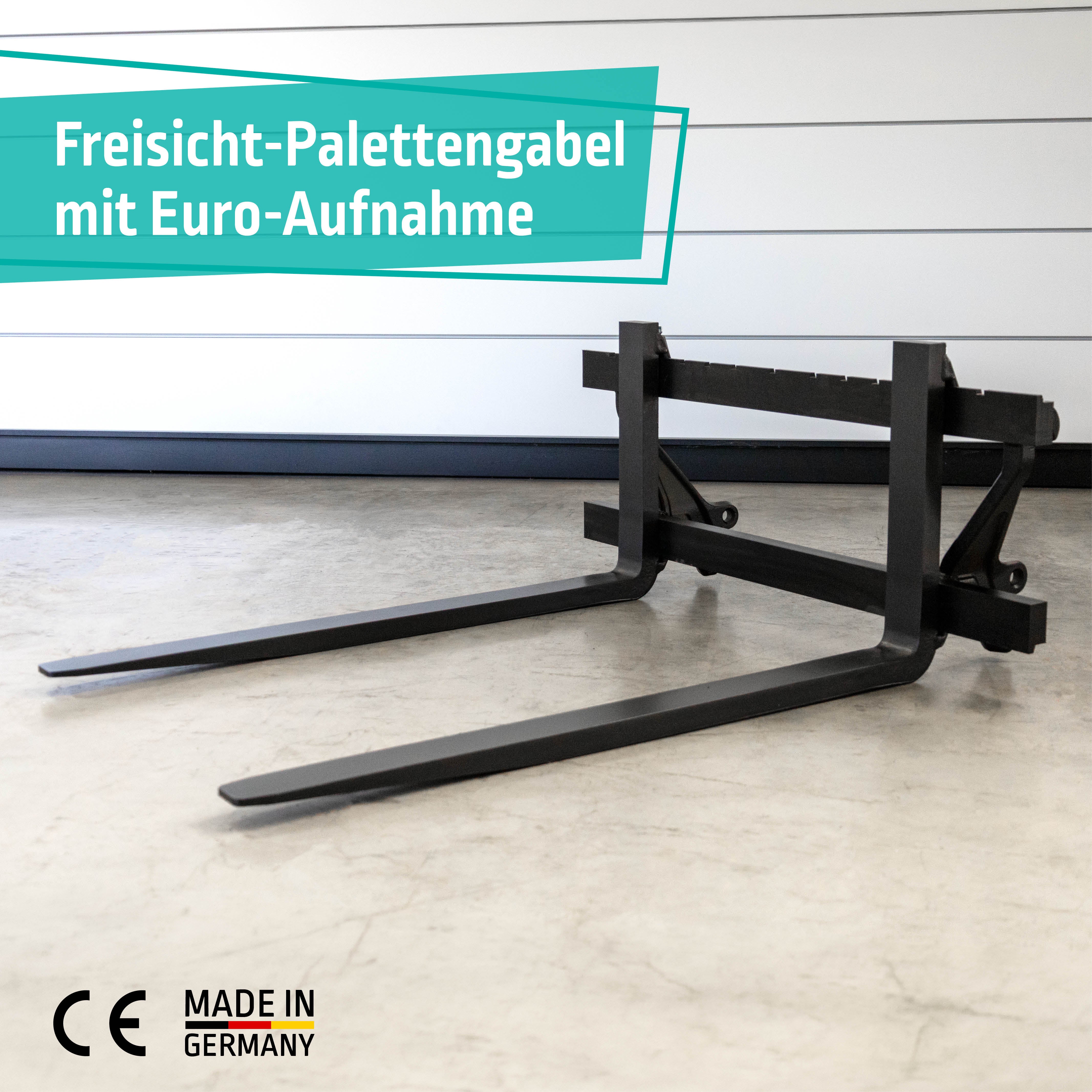 Freisicht Palettengabel ELI mit EURO-Schnellwechselaufnahme