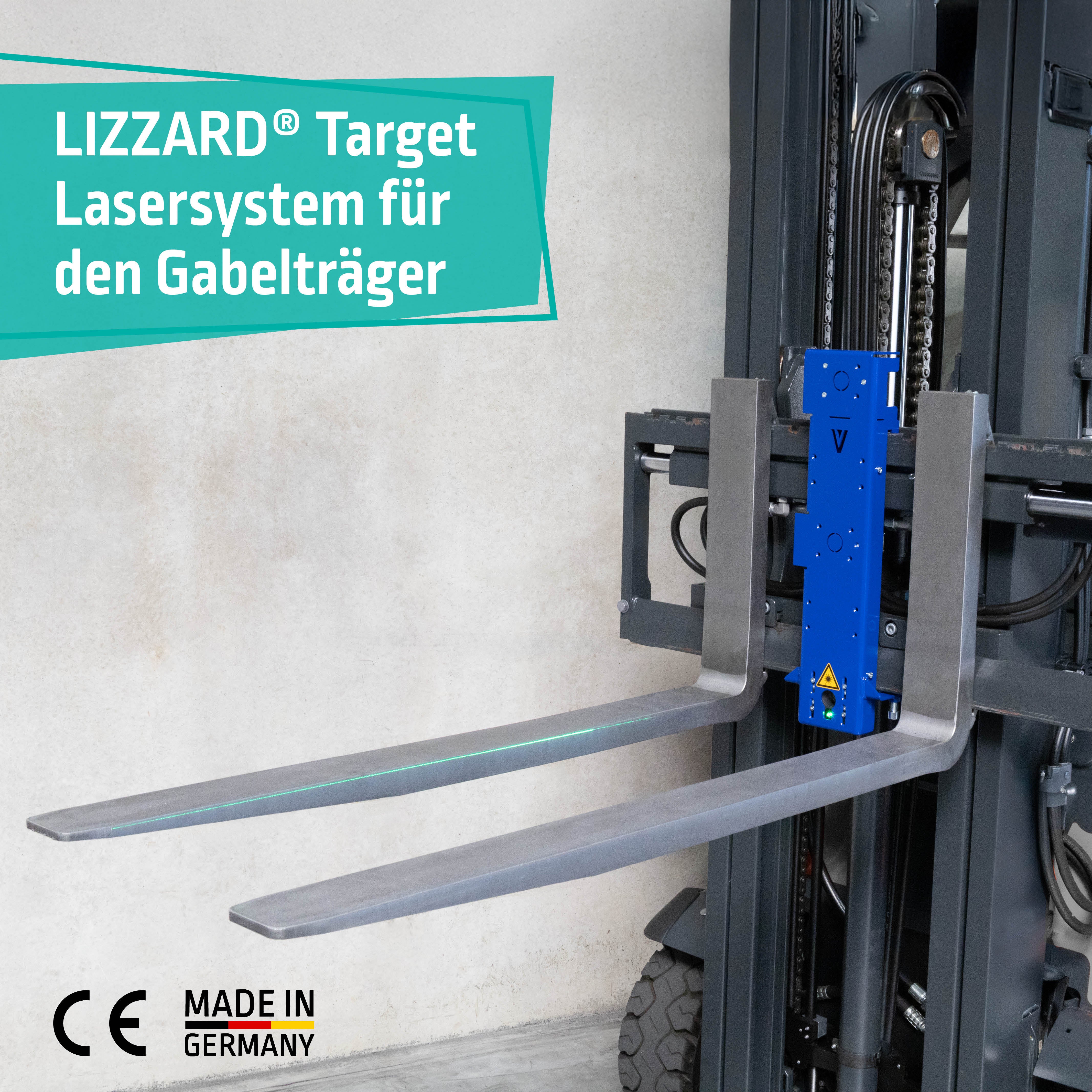 LIZZARD Target Lasersystem für Gabelträger