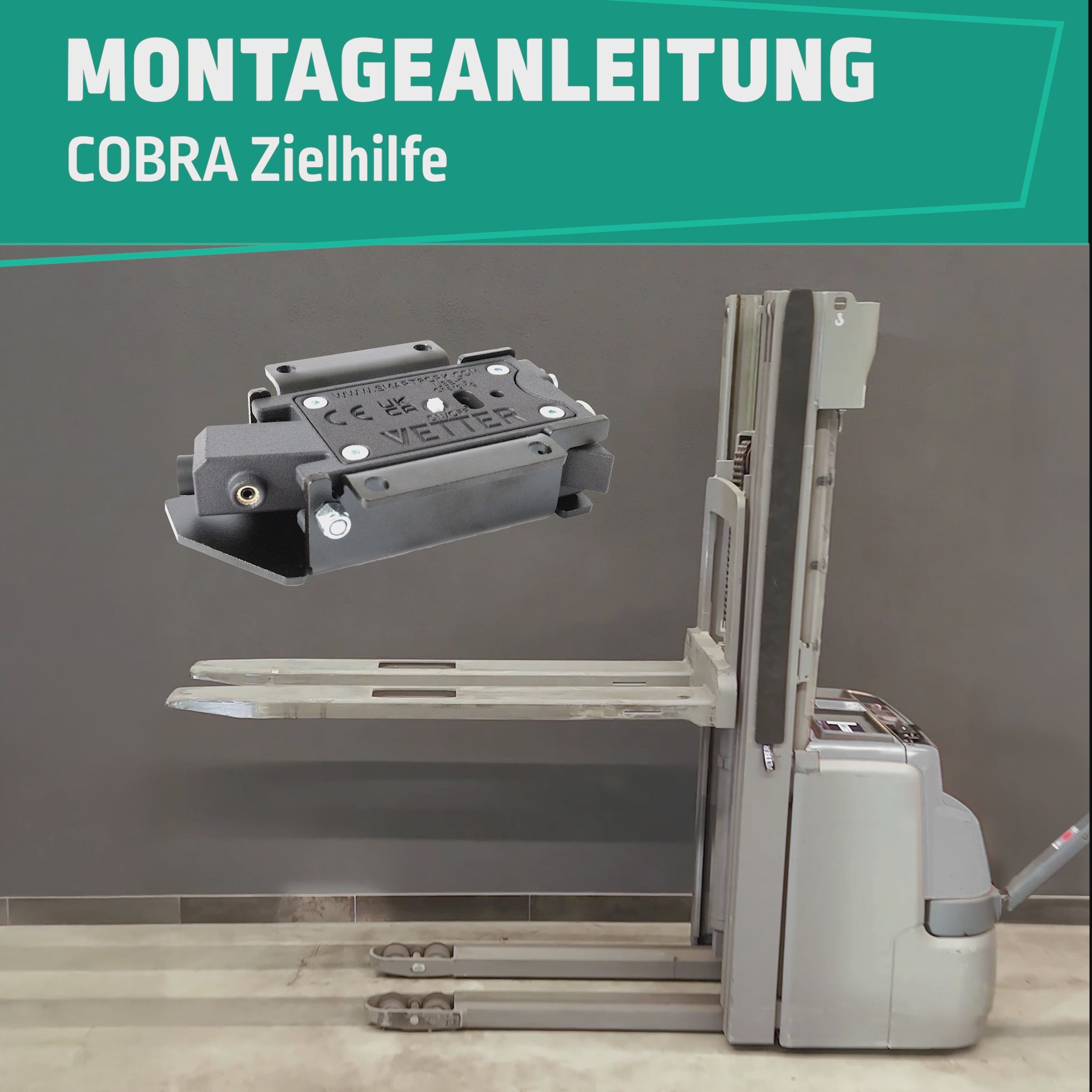 Montageanleitung COBRA Ziellaser am Hubwagen